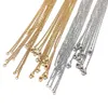 10 Stück 50 cm 2 mm goldfarbene Edelstahl-Gliederketten Halsketten Modeschmuck kubanische Ketten Großhandel Kette DIY Handwerk
