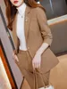 Women Dwuczęściowe spodnie kobiety swobodne eleganckie spodnie biznesowe Suit Office Damies Slim Vintage Blazer PantiS Modna moda Koreańskie ubrania 230202