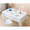 Table Cloth White Net Red Dining Tablecloth Nordic Lace High Quality Plastic Cover Rectangular Waterproof PVCHousehold Mat