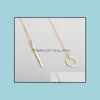 Pendant Necklaces Women Necklace Chain Statement Ring Rec Charm Chocker Simple Metal Neck Fashion Jewelry Wholesale Drop Delivery Pen Otwch