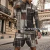 Men's Tracksuits Men's Summer T Shirt Shorts Set Vintage Style Short Sleeve T-shirts 2 Piece High Quality Men Outfits Oversized