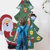 Kerstdecoraties Filt Decor Decoration for Home Children's Handmade Diy Santa Claus Xmass Tree Year Kids Gift Navidad