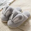 Slippers Ladies Winter Flat Thick Bottom Closed Toe Furry Women Solid Color Platform Vacation Oversized Home Shoes