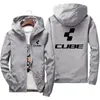 Hommes vestes CUBE à capuche décontracté veste ample imperméable mâle coupe-vent couleur unie coupe-vent manteaux 230203