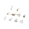 Stud Bohemian Fashion Jewelry Vintage ￶rh￤ngen Set Geometry Arrow Clover Bee Cute 10 Par/Set Drop Delivery DH8L7