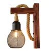 Wall Lamp 1pcs Creative Bedroom Rope Hanging LED Light Home Vintage Stairway Bedside E27 Decor Luminaire