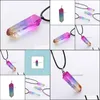 Pendant Necklaces Natural Crystal Polished Magic Repair Stick Mineral Ornaments Fashionable Simple Male Girlfriends Fashion Drop Del Dhmqk