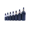 Bouteilles de stockage Tubes de flacon compte-gouttes Verre noir rechargeable pour conteneur de pipette essentiel 200pcs