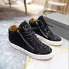 2023 Nouveaux Hommes Femmes Casual Chaussures Zipper Sneakers Designer Chaussures Noir Blanc Velours Rehausser Chaussure De Luxe Haut Bas Plate-forme Formateurs