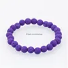 Beaded Lava Volcanic Stone Bracelet Mixed 11 Colors Natural Yoga Healing Reiki Prayer Nce Buddha Beads Drop Delivery Jewelry Bracelet Dh6R1