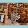 Подвесные ожерелья подвески для женщин бирюзовый слон Chair Chain Choker Jewelry Dupploce Delive Dhh30