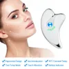 Dispositivos de cuidados de rosto elevador GuaSha Electric Gua SHA Placa Aquecida Aquecida Vibratória Terapia Azul Vermelho Raspando Ferramentas de Slimming 230203