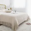 Couvertures 14 couleurs tricot couverture à carreaux avec gland Super doux bohême jeter pour lit canapé couverture couvre-lit décor