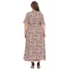 Plus size Dresses Plus Size Summer Dresses For Women Fashion V Neck Short Sleeve Leopard Print Casual Dress Maxi Long Wrap Dresses 230203