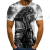 Men's T Shirts Lion Tiger Print Cool Short-sleeved Round Neck T-shirt Beautiful Funny And Comfortable Breathable Men Boy