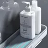 Badzubehör-Set GURET Abtropfbare Badezimmerregale Shampoo-Dusche-Aufbewahrungsregal Abnehmbares Handtuch für Küchenzubehör-Organizer