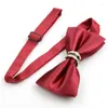 Bow Ties Fashion Tie Men Butterfly Knot Soild Color Novely Mane Marriage Tuxedo Brand Wedding Party Slitte