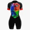 Racing sets Agah Macaquinh fietsen dames triathlon skinsuit jumpsuit fiets kleding bodysuit suit suit lopen running mtb shortsleeve sportkleding