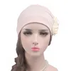 Berets vrouwen beanie casual haarverlies chemotherapie cap accessoires zachte westerse stijl comfortabele massief bloempatroon ruches ruches kanker hat1