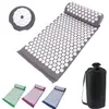 Foot Massager Massager CUSHION MASSAGE YOGA MAT Acupressur Lindra smärta Stress Back Body Pain Spike Mat Acupunkturmatta och kudde Set 230203