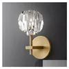 V￤gglampor moderna RH K9 Crystal LED -lampljus f￶r sovrum heminredning sconce s￤ng armatur spegelbelysning fixturer sl￤pp leverera dh71w