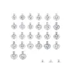 Pendant Necklaces 26Pcs Letter Cage Pendants 18K Gp Love Wish Pearl Bead Hollow Lockets For Jewelry Making Charms 100Pcs/Lot Drop Del Dhma7