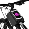 Borse laterali Borse Touchscreen Resistente all'acqua Bici da ciclismo Telaio anteriore per bicicletta Top Tube Doppia borsa laterale con custodia per cellulare da 5,7 pollici 0201