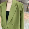 Damespakken blazers vrouw 2023 lente herfst herfst lange mouw blazer jas vrouwelijk losse pak casual jassen dames dubbele borsten uit het deler m02