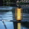 Outdoor Modern Lawn Lamp Dolomite LED Vintage Solar Lighting Waterproof IP65 For Patio Garden Indoor Lantern Decor