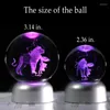 Party Favor 3D Crystal Leo Gift Ball Laser Engrave Zodiac Charms Favors Present juli Augusti födelsedag Souvenir