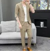 Abiti da uomo Blazer Abito da uomo top casual giacca sottile a maniche medie 230203