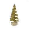 Juldekorationer 1 väska Xmas Tree Decoration Wide Application Desktop Miniature Trees Mini Pine