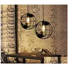 Hanglampen moderne kroonluchters lichten zwart/witte kleur voor bar/restaurant holle bal plafond led drop levering verlichting verlichting indoor dhicb