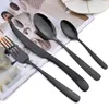 Dinnerware Sets Zoseil 24Pcs Set Vintage Fork Knife Spoon Stainless Steel Flatware Tableware Kitchen Silverware Bright Cutlery