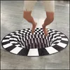 Tapis 3D Maison Tapis Noir Blanc Stéréo Vision Tapis Salon Paillasson Table Threensionnel Canapé Illusion Décoration1 Drop Delivery Dhdou