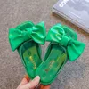 Slipper Princess Summer Little Girl Fashion Bow Tie Solid Color Shoes Children Soft Bottom Anti-Slip Drag Slippers