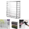 Förvaringslådor Premium akryl Makeup Organizer 8 Space Cosmetic Box Women Powder Lipstick Eye Shadow Display Stand Holder