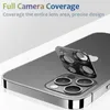 Protecteur en verre trempé pour objectif de caméra en métal diamant brillant Bling coloré résistant aux rayures pour iPhone 15 14 13 12 Mini 11 Pro Max avec boîte de vente au détail