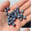 Acryl Plastic Lucite Blue Glass Constellation Plastic Bead Losse Spacer 10 mm Ronde kralen De Zodiac Charm voor sieraden Ma Dhgarden DHKB7