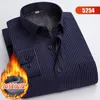 Camicie eleganti da uomo Camicia da uomo casual a righe calde invernali di alta qualità a maniche lunghe Moda uomo Flanella spessa Camisa Masculina