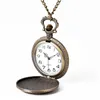 Pocket Watches Vintage Watch Bronze Design Moon Star Circle Quartz Antique For Men And Women Nice Gift