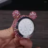 Interior Decorations Car Ornament Crystal Clock Auto Watch Air Freshener Automobiles Decor Rhinestone Vents Clip Accessorie