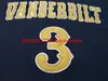 # 3 Vanderbilt Festus Bzeli College Basketball Jersey Size S-4XL 5XL Custom Any Name Number Jersey