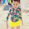 Costumi da bagno da donna Bambini Ragazzi Moda Ragazze Bella principessa Costume da bagno carino Manica lunga Top Gonne Abbigliamento da mare Ragazza per bambini