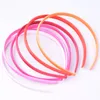 Headbands 60pcslot DIY Satin Covered Solid Fabric Resin Hair Band Plastic bands Girls Headband for Women 230202