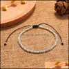 Brins de perles faits à la main petites perles bracelet pour hommes boule tressée charme wrap bracelets corde de cire réglable or sier cuivre goutte Deli Otpzl