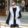 Femmes Gilets Automne Hiver Femmes Coton Gilet Manteaux Mince Chaud À Capuche Parka Vestes Lady Midi Long Sans Manches Gilet Outwear Kare22