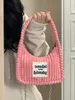 Вечерние сумки Модные вельветовые сумки через плечо для женщин Цепные женские кошельки и сумки с буквами Сплошной цвет Женская милая сумка через плечо Hobos 230203