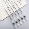 Transparent Frosted Gel Pens 0.5mm Needle Tip Black Blue Red Ink Office Children Stationery Refill Writting Ballpoint Pen