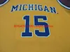 Anpassade män ungdomskvinnor vintage Michigan Wolverines Jon Teske #15 baskettröja storlek S-4XL 5XL eller anpassad något namn eller nummer tröja